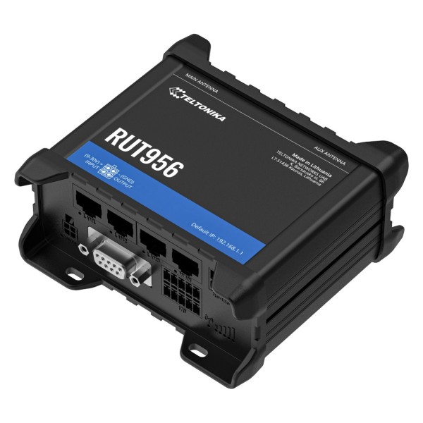 Comprar TELTONIKA RUT956 Router Teltonika Industrial 4G LTE 2xSIM Wi-Fi4 4xRJ45 RS232 RS485 USB 2.0 Micro SD