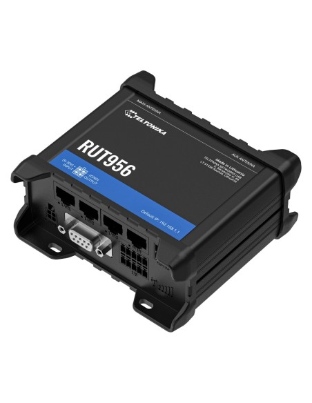 Comprar TELTONIKA RUT956 Router Teltonika Industrial 4G LTE 2xSIM Wi-Fi4 4xRJ45 RS232 RS485 USB 2.0 Micro SD