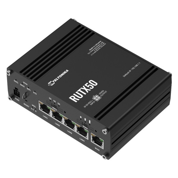 Comprar TELTONIKA RUTX50 Router Teltonika Industrial 5G 2xSIM Wi-Fi5 5xRJ45 USB 1xDigital I/O