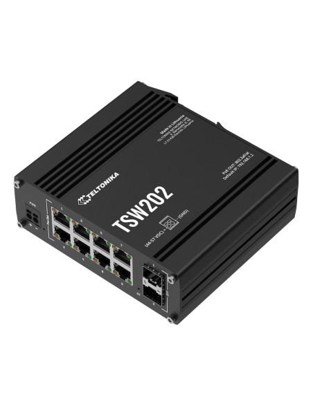 Comprar TELTONIKA TSW202 Switch Teltonika Industrial PoE+ 8 puertos Gigabit + 2SFP Gigabit Gestionable L2 L3