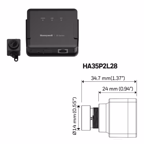Comprar HONEYWELL HA35P2L28 Minicamara IP serie 35 Pinhole 2MP 2.8mm H265 WDR PoE 12Vdc Audio E/S