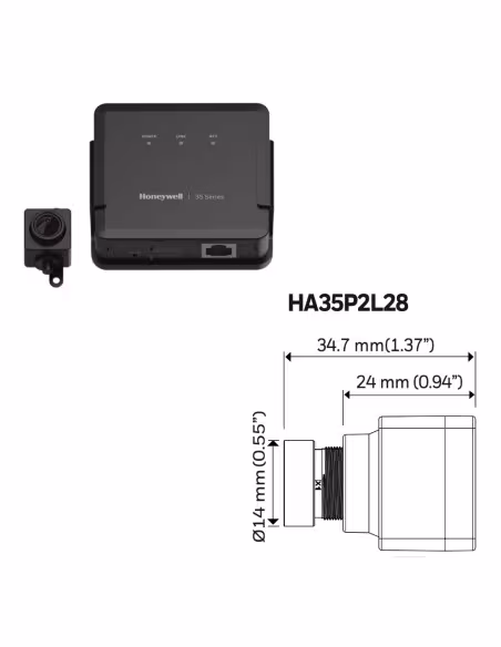 Comprar HONEYWELL HA35P2L28 Minicamara IP serie 35 Pinhole 2MP 2.8mm H265 WDR PoE 12Vdc Audio E/S