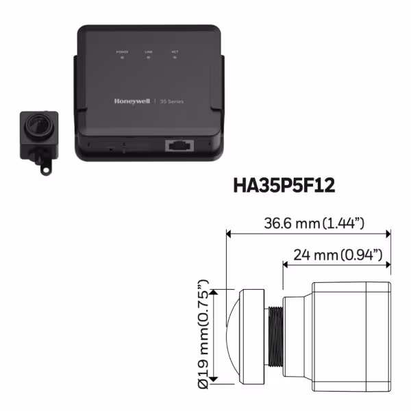 Comprar HONEYWELL HA35P5F12 Minicamara IP serie 35 Pinhole FishEye 5MP 1.22mm H265 WDR PoE 12Vdc Audio E/S