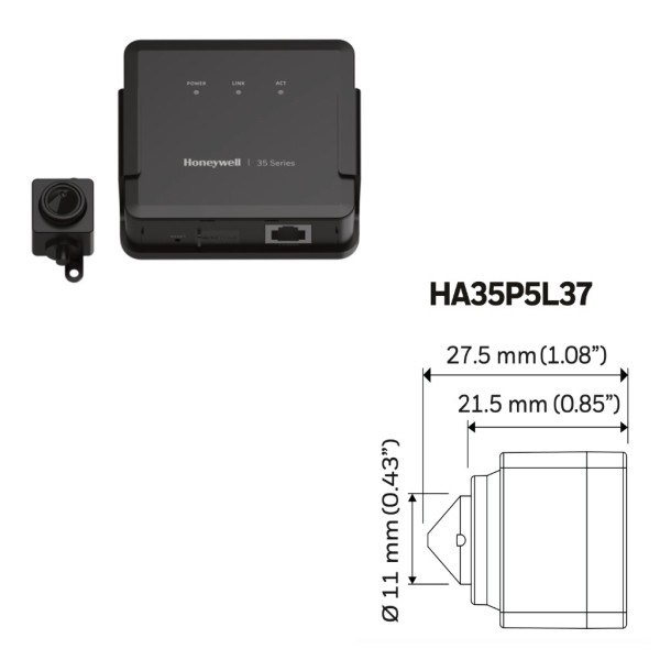 Acquistare HONEYWELL HA35P5L37 Minicamera IP serie 35 Pinhole 5MP 3.7mm H265 WDR PoE 12Vdc Audio I/O