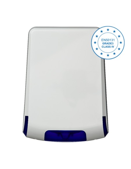 Kaufen TELETEK SR300BBM Außensirene Blitz Blau Vertikal. Integrierte 9V-Batterie. Grad 3