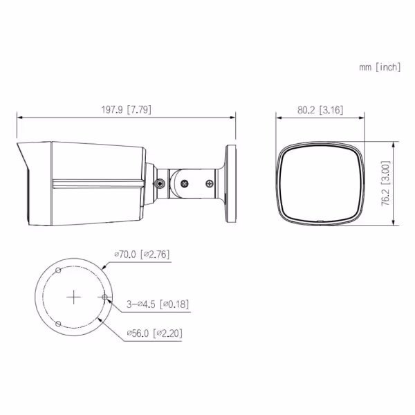 Comprar DAHUA IPC-HFW2849TL-S-LED-0280B-PRO Tubular IP WizColor PRO H265 8M WDR LED50m 2.8mm IP67 PoE MIC AI
