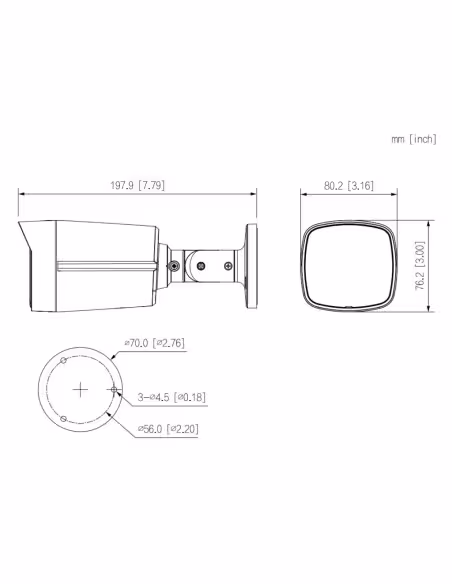 Comprar DAHUA IPC-HFW2849TL-S-LED-0280B-PRO Tubular IP WizColor PRO H265 8M WDR LED50m 2.8mm IP67 PoE MIC AI