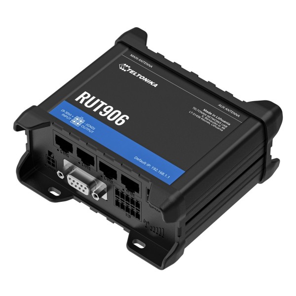 Kaufen TELTONIKA RUT906 Router Teltonika Industrial 4G LTE 2xSIM Wi‑Fi4 GPS 4xRJ45 RS232 RS485 GPS USB 2xIN/2xOUT 1xDigital I/O