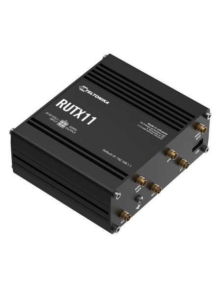 Acheter TELTONIKA routeur industriel RUTX11 Teltonika 4G LTE 2xSIM Wi‑Fi 5 4xRJ45 Gigabit BT GPS USB 1xE/S numérique
