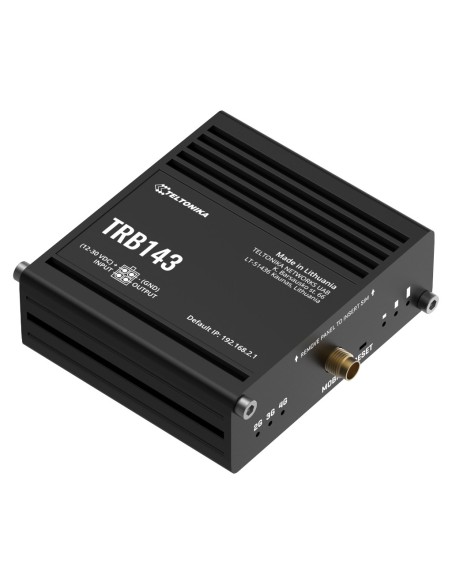 Acheter TELTONIKA passerelle TRB143 Teltonika industrielle 4G LTE 1xSIM 1xRJ45 Gigabit 1xE/S numérique M-Bus