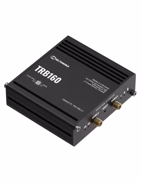 Comprar TELTONIKA TRB160 Gateway Teltonika Industrial 4G LTE 1xSIM 1xRJ45 Gigabit 1xDigital I/O USB