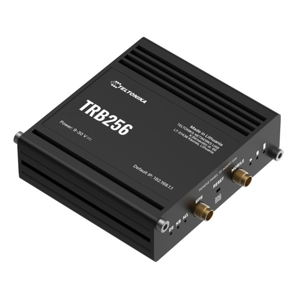 Acheter TELTONIKA passerelle TRB256 Teltonika industrielle 4G LTE (CatM1) 2xSIM 1xRJ45 RS485 RS232 GPS 3xE/S numériques