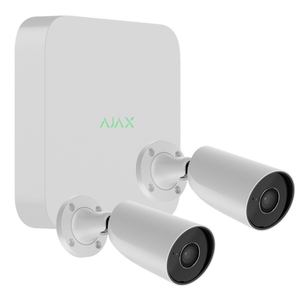 Acheter AJAX NVR8KIT-BULL5-WH1 Kit Ajax CCTV Blanc. NVR 8ch + 2 Bullet 5Mp/2.8mm