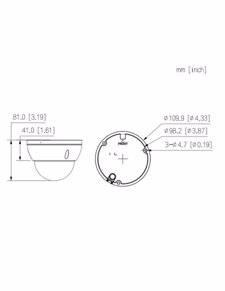 Acheter DAHUA IPC-HDBW2649E-S-IL-0280B Dôme IP H265 6 Mpx WDR Éclairage double LED 30 m / IR 30 m 2.8mm IK10 IP67 PoE SD IA