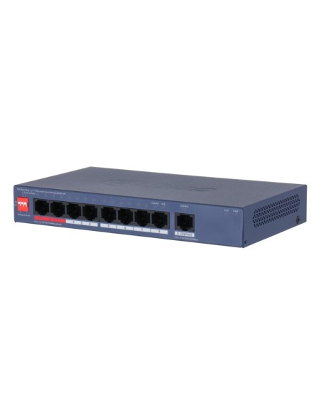 Acquistare DAHUA CS4009-8GT-110 Switch PoE 8 porte Gigabit + 1 RJ45 Uplink Gigabit 110W gestibile in Cloud Layer2