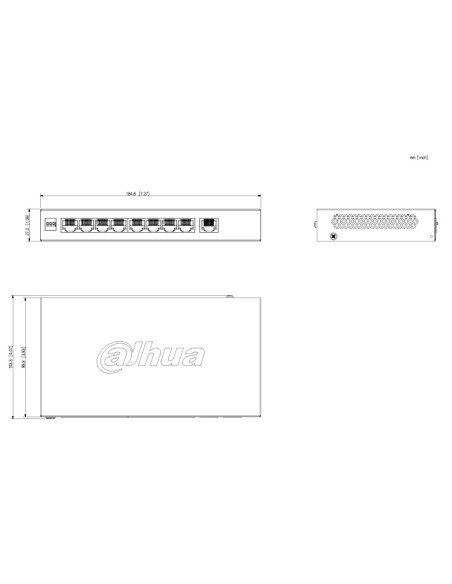Acquistare DAHUA CS4009-8GT-110 Switch PoE 8 porte Gigabit + 1 RJ45 Uplink Gigabit 110W gestibile in Cloud Layer2