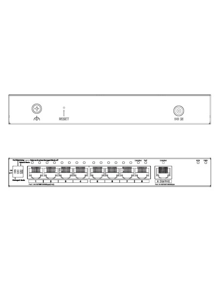 Comprar DAHUA CS4009-8GT-110 Switch PoE 8 puertos Gigabit + 1RJ45 Uplink Gigabit 110W Gestionable en Cloud Layer2