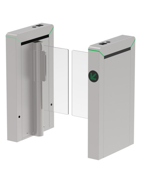 Zkteco-Zk-Ts-Mars-S100-SS-Bidirecional Acesso Torno - Portillo Compacto com Barreira acrílica dobrável - Tempos, Alarmes e M