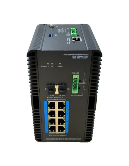 Comprar DRNET ISGE10L2-8PBT-240W Switch PoE Industrial 8 puertos Gigabit +2SFP 2.5Gbps 240W Gestionable Layer2
