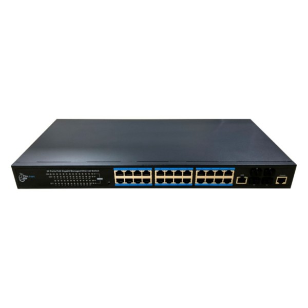 Acquistare DRNET CSGE28L2-24P-370W Switch PoE 24 porte Gigabit + 4 SFP Gigabit 370W gestibile Layer2