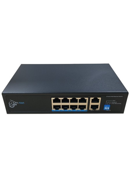 Acheter DRNET CSFE10-8P-120W Switch PoE 8 ports 10/100 + 2 uplinks Gigabit 120 W non géré