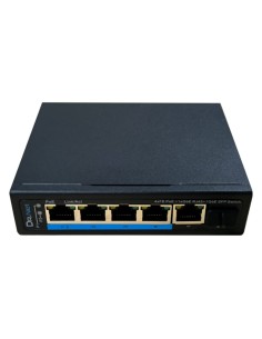 Acheter DRNET ISFE06-4P-90W Switch PoE industriel 4 ports 10/100 +1RJ45 Gigabit +1SFP Gigabit 90W non géré
