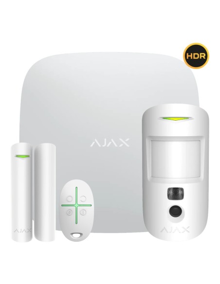 Kaufen Sie AJAX STARTERKIT-CAM-HDR-WH Ajax StarterKit Cam Weiß. Hub 2 2G + MotionCam-HDR + DoorProtect + SpaceControl