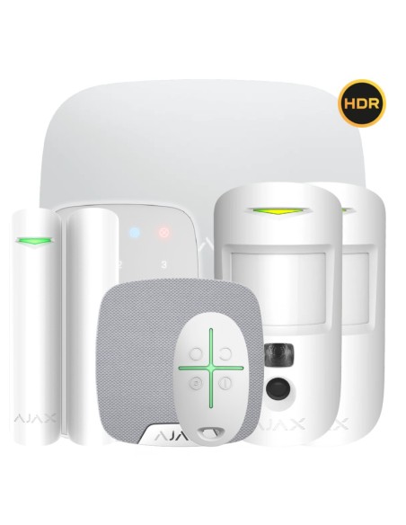Kaufen AJAX HUB2KIT-DP-PRO-HDR-WH1 Kit Ajax in Weiß. Hub 2 2G + 2MotionCam-HDR + DoorProtect Plus + SpaceControl + KeyPad + Home