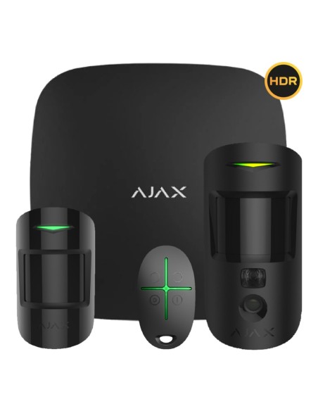 Acquista AJAX STARTERKIT-CAM-MP-HDR-BL1 Kit Ajax nero. Hub 2 + MotionCam-HDR + MotionProtect + SpaceControl