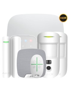 Acheter le kit Ajax blanc HUB2KIT4G-DP-PHOD-SC-HDR-WH. Hub2 4G + 2MotionCam HDR PHOD + DoorProtect Plus + SpaceControl + KeyP
