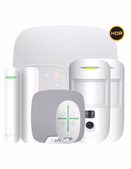 Comprar AJAX HUB2KIT4G-DP-PHOD-SC-HDR-WH Kit Ajax blanco. Hub2 4G + 2MotionCam HDR PHOD + DoorProtect Plus + SpaceControl + KeyP