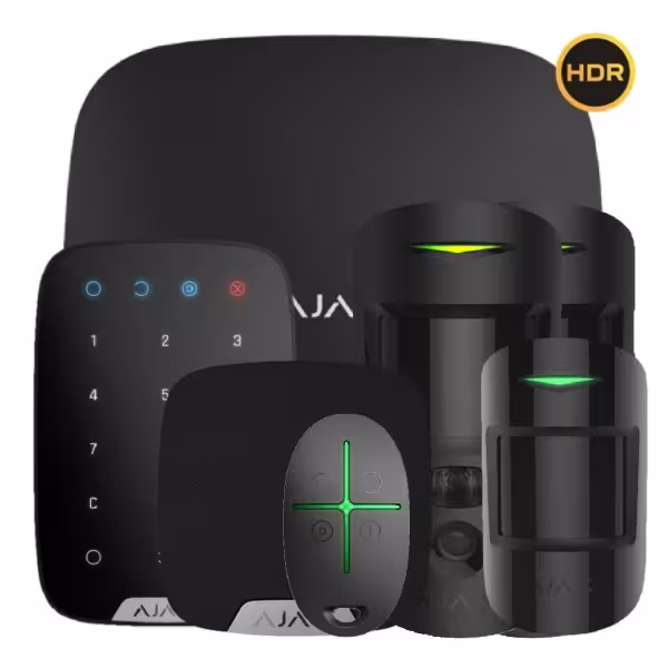 Acheter le kit Ajax noir HUB2KIT4G-MP-PHOD-SC-HDR-BL. Hub2 4G + 2MotionCam HDR PHOD + MotionProtect + SpaceControl + KeyPad + AJ