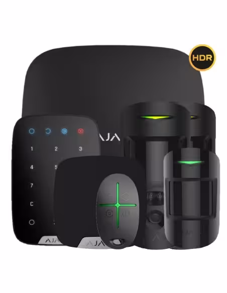 Acheter le kit Ajax noir HUB2KIT4G-MP-PHOD-SC-HDR-BL. Hub2 4G + 2MotionCam HDR PHOD + MotionProtect + SpaceControl + KeyPad + AJ