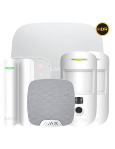 Acheter le kit Ajax blanc AJAX HUB2KIT4G-DP-PHOD-HDR-WH1. Hub 2 4G + 2MotionCam HDR PhOD + DoorProtect + KeyPad + HomeSiren