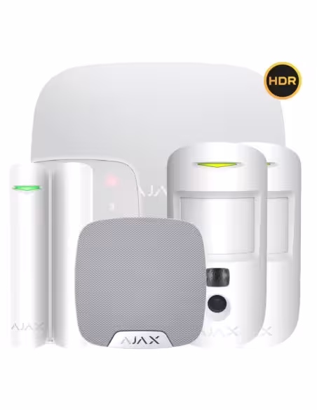 Comprar AJAX HUB2KIT4G-DP-PHOD-HDR-WH1 Kit Ajax blanco. Hub 2 4G + 2MotionCam HDR PhOD + DoorProtect + KeyPad + HomeSiren