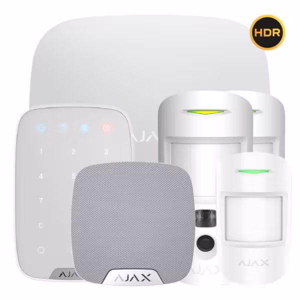 Comprar AJAX HUB2KIT4G-MP-PHOD-HDR-WH1 Kit Ajax blanco. Hub 2 4G + 2MotionCam HDR PhOD + MotionProtect + KeyPad + HomeSiren