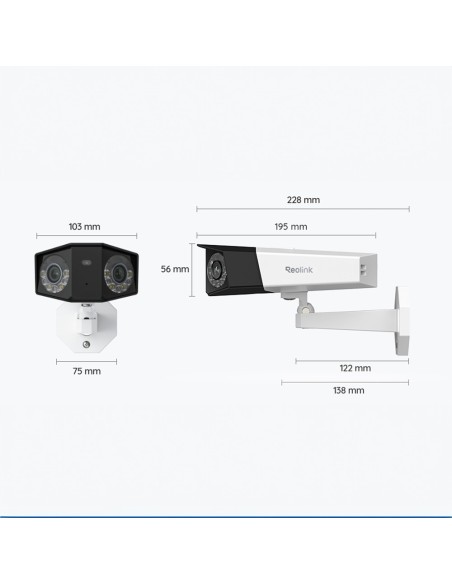 Acheter REOLINK RL-DUO3-SERIES-POE Caméra Reolink 16 MP Duo 3 PoE - 16 MP (7680x2160) @ 20 FPS - PoE / Panorama 180º / Éclairage