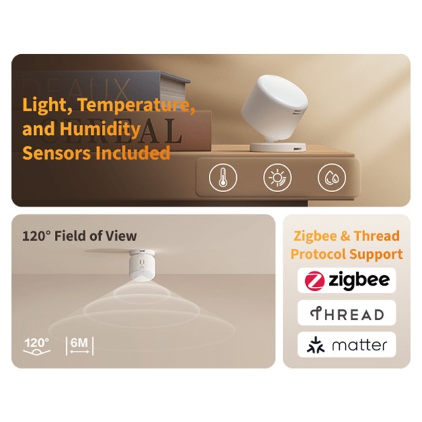 Comprar AQARA AQ-PS-S04D Aqara Detector de Presencia FP300 - Dual mmWave Radar | Sensor PIR  Alta precisión - Sensor de Humedad 
