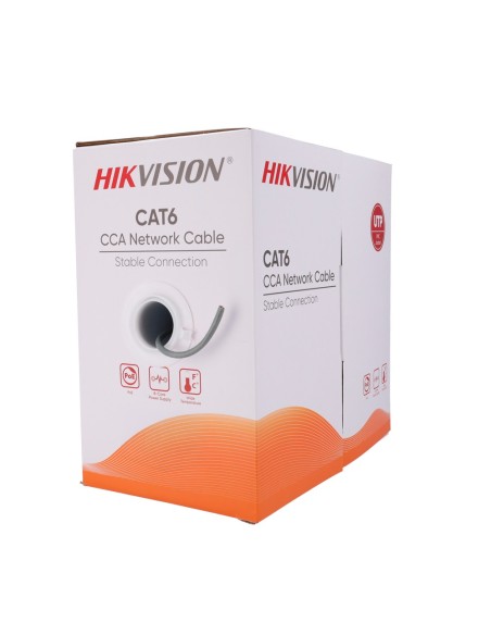 Comprar HIKVISION DS-1LN6UU/CCA Hikvision cable UTP categoría 6 - Conductor CCA - Diámetro 23 AWG-0,56mm - Certificado Eca/UL CM