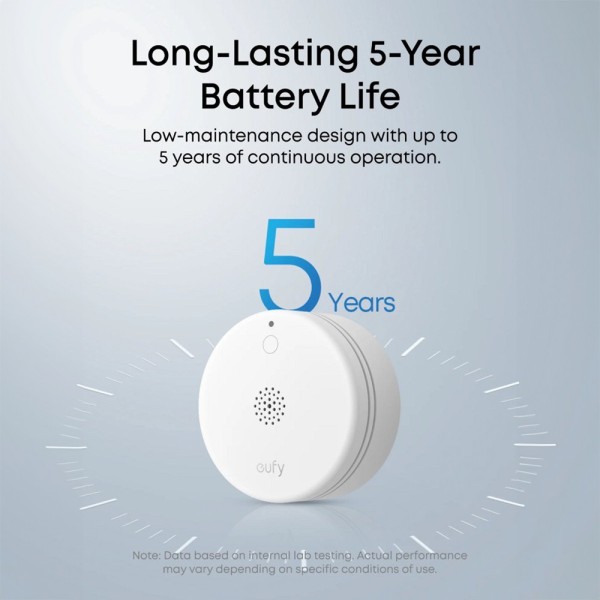 Comprar ANKER - EUFY EUFY-ALARM-SMOKE-E10 Sensor Detector de Humo Eufy E10 - Inalámbrico 868 MHz - Compatible con el sistema de