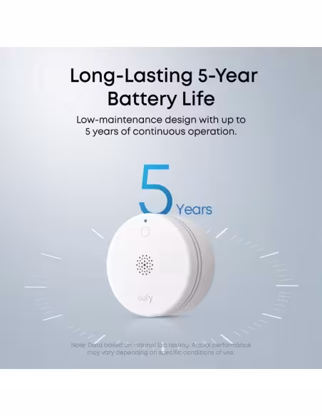 Comprar EUFY EUFY-ALARM-SMOKE-E10 Sensor Detector de Humo Eufy E10 - Inalámbrico 868 MHz - Compatible con el sistema de alarma 