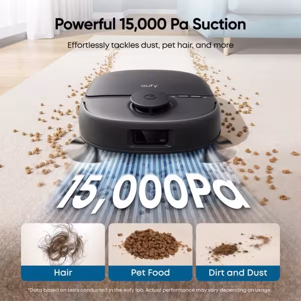 Comprar EUFY EUFY-CLEAN-OMNI-C28 Robot Aspirador Eufy C28 - Potencia máxima de 15.000 Pa - Base de autovaciado - Limpieza a pres