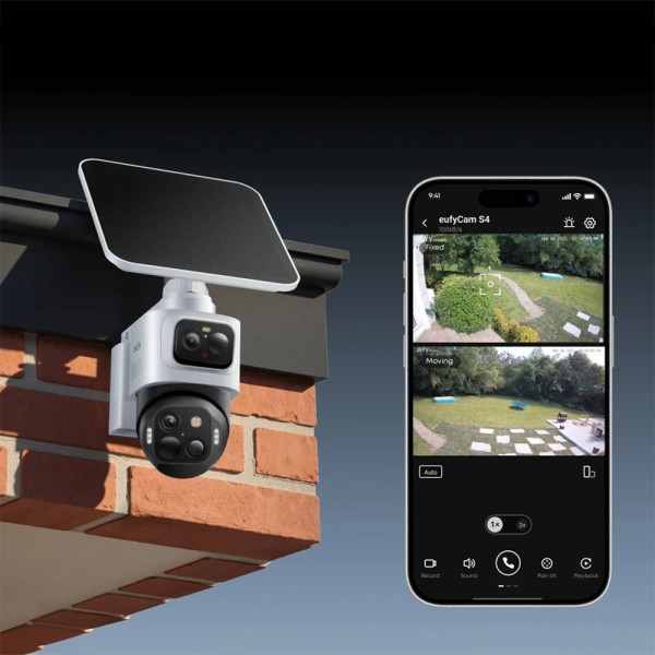 Acquista ANKER - EUFY EUFY-SOLOCAM-S4 Eufy by Anker Telecamera Wi‑Fi 4K a doppia lente - Rilevamento persone / veicoli / movimen