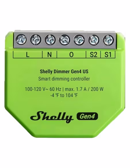 Comprar SHELLY SH-DIMMER-GEN4 Shelly Dimmer Gen 4 - WiFi 2.4 /Bluetooth / Zigbee / matter - Regulador intensidad de luz - Soport