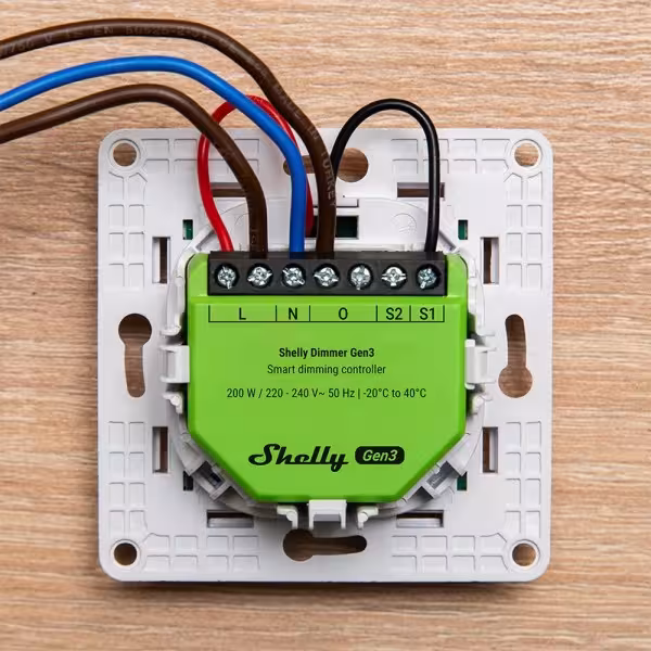 Acheter SHELLY SH-DIMMER-GEN4 Shelly Dimmer Gen4 - Variation (Dimming) / 1x 200 W / Sans neutre - Lampes à incandescence, halogè