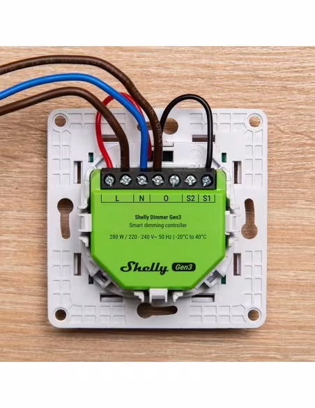 Comprar SHELLY SH-DIMMER-GEN4 Shelly Dimmer Gen 4 - WiFi 2.4 /Bluetooth / Zigbee / matter - Regulador intensidad de luz - Soport