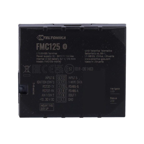 Acheter TELTONIKA TK-FMC125 traceur professionnel pour véhicules - Connectivité 4G LTE Cat 1 - Ports RS232, RS485 - Protection I