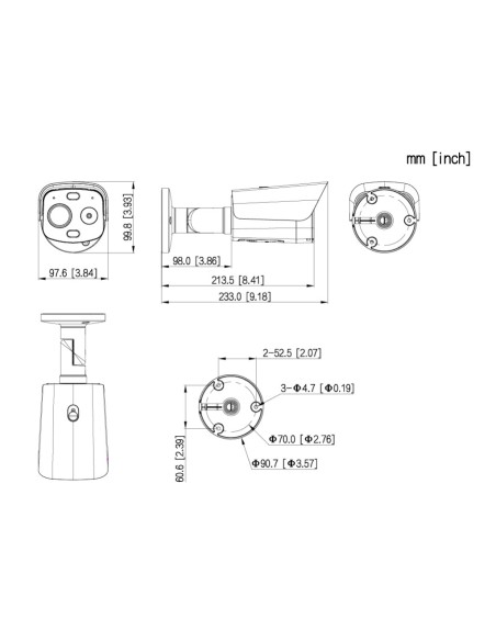 Comprar DAHUA TPC-BF1241-LB7F6-DW-S8-V1 Cámara Térmica IP DUAL 256x192 7mm + 4M 6mm IP67 IK10 12V PoE