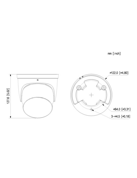 Acheter DAHUA IPC-HDW3449H-ZAS-PV-S5-B Mini-dôme IP TiOC 3.0 H265 4M WDR Éclairage double LED 40 m / IR 50 m 2.7-13.5VFM IP67 Po