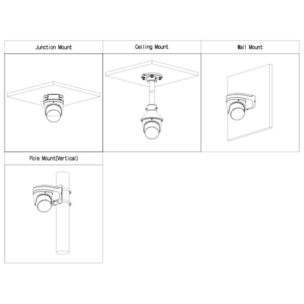 Acheter DAHUA IPC-HDW3449H-ZAS-PV-S5-B Mini-dôme IP TiOC 3.0 H265 4M WDR Éclairage double LED 40 m / IR 50 m 2.7-13.5VFM IP67 Po